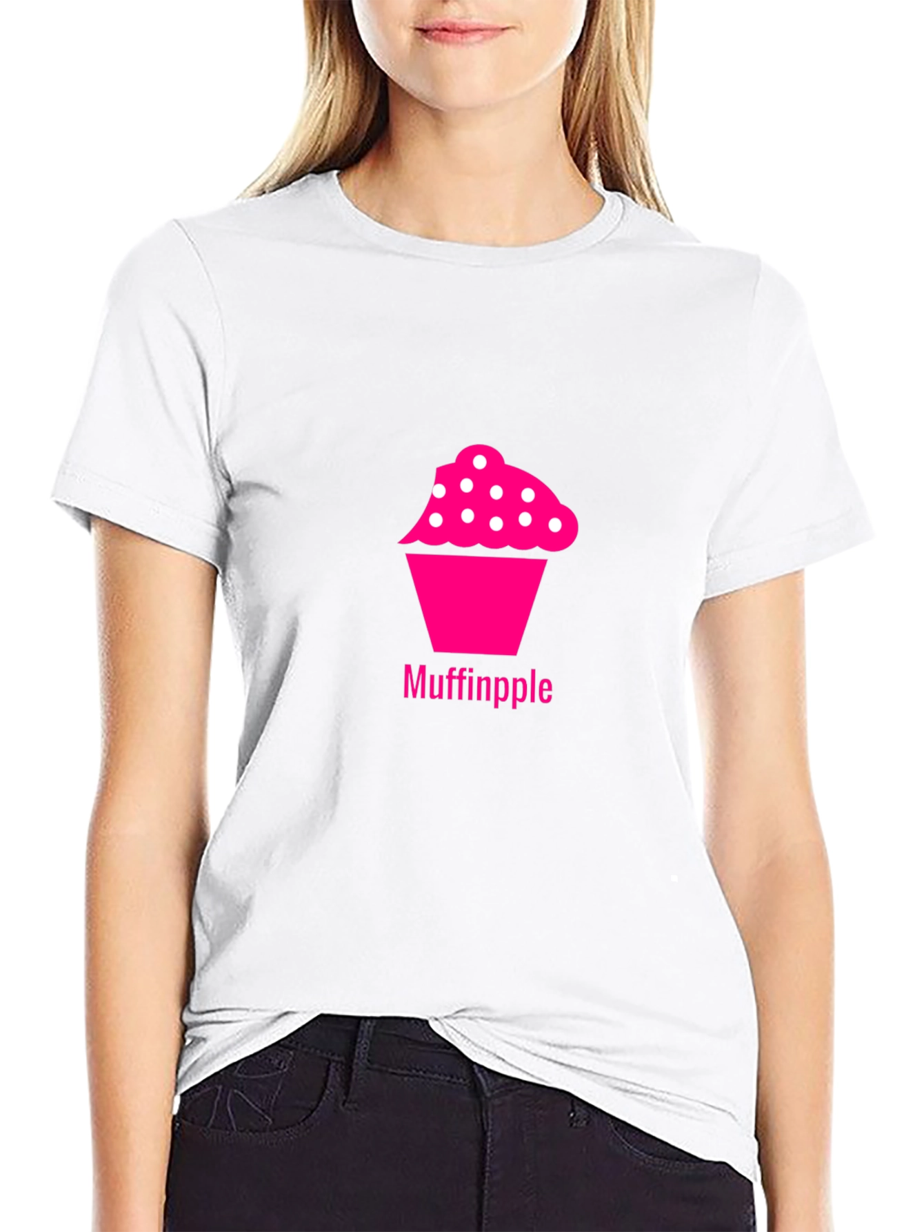 Muffinpple Graphic Tee - Pink Cupcake Design