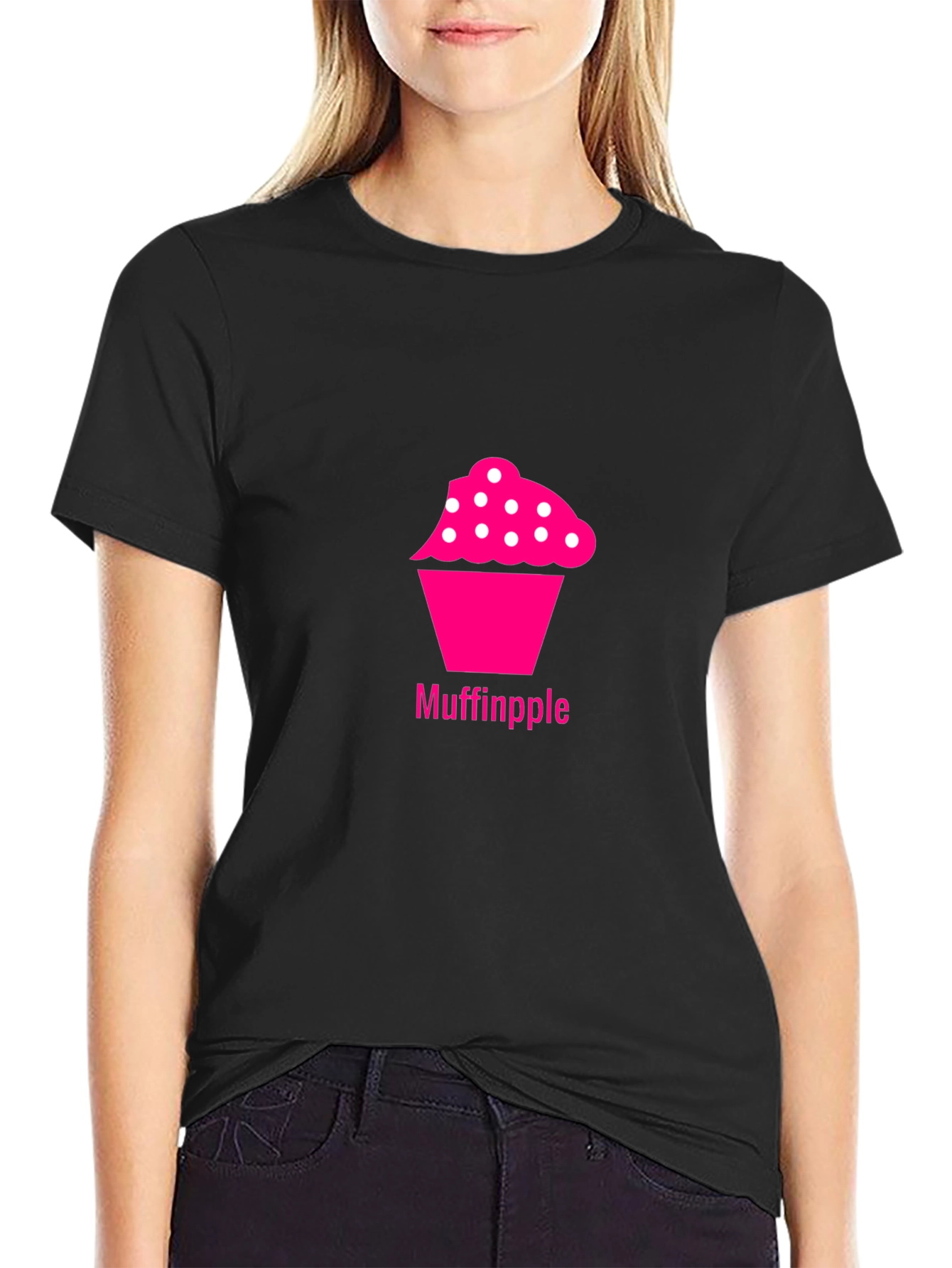 Muffinpple Graphic Tee - Pink Cupcake Design