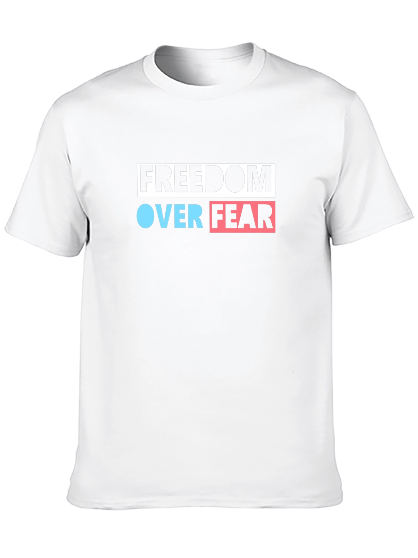 Freedom Over Fear Graphic Tee - Black Cotton