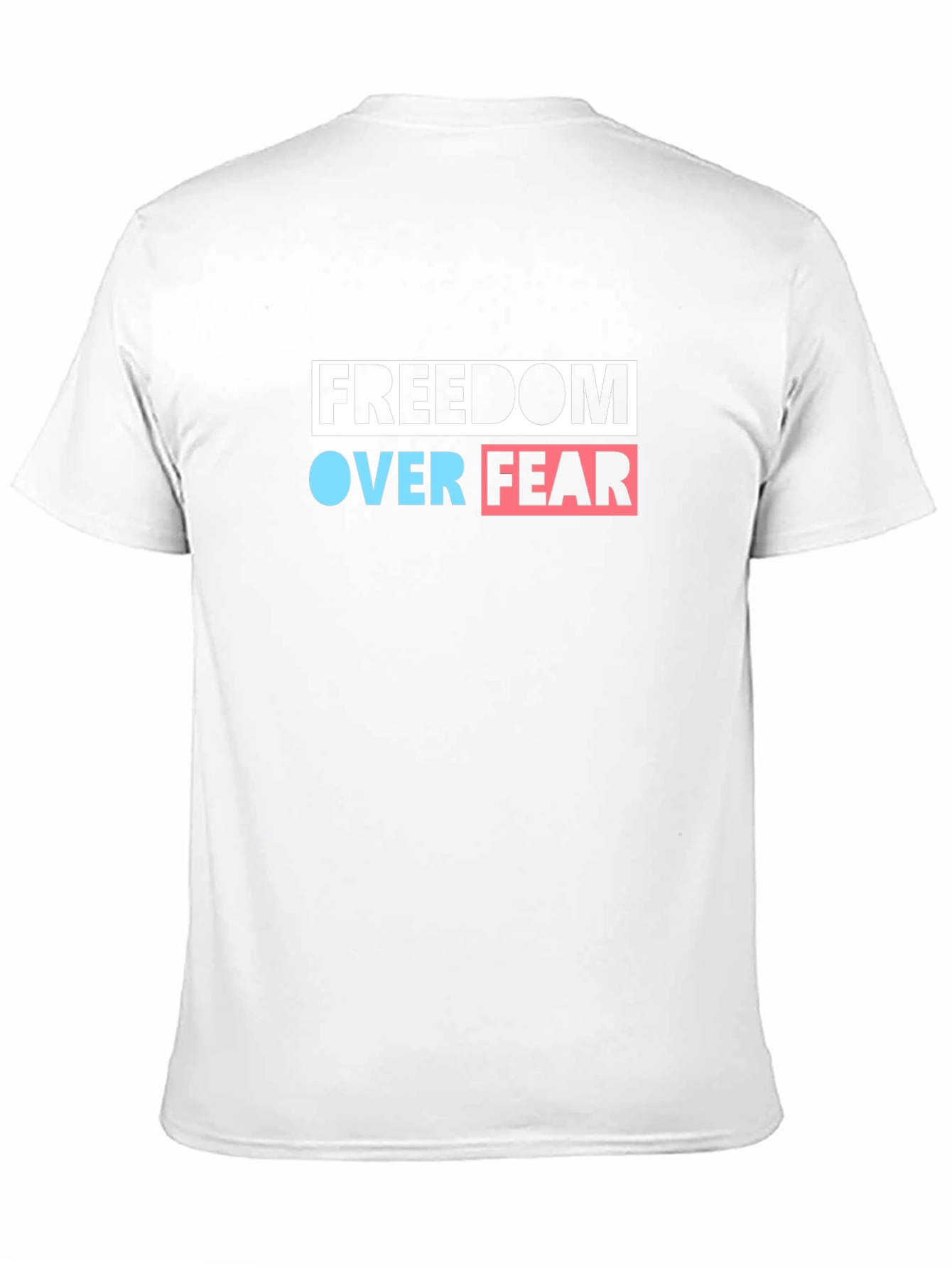 Freedom Over Fear Graphic Tee - Black Cotton
