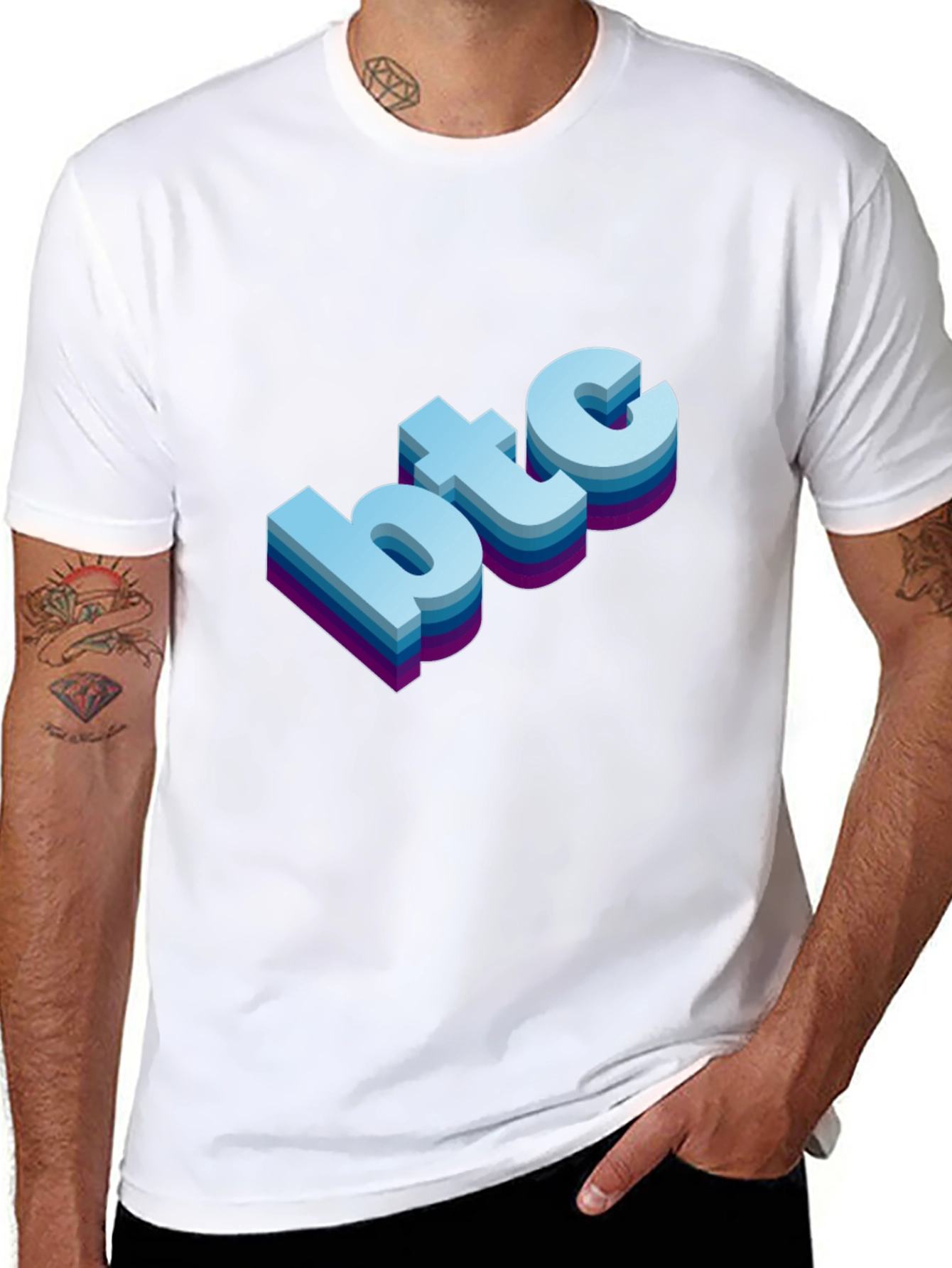Retro BTC T-Shirt - Bitcoin Cryptocurrency Tee