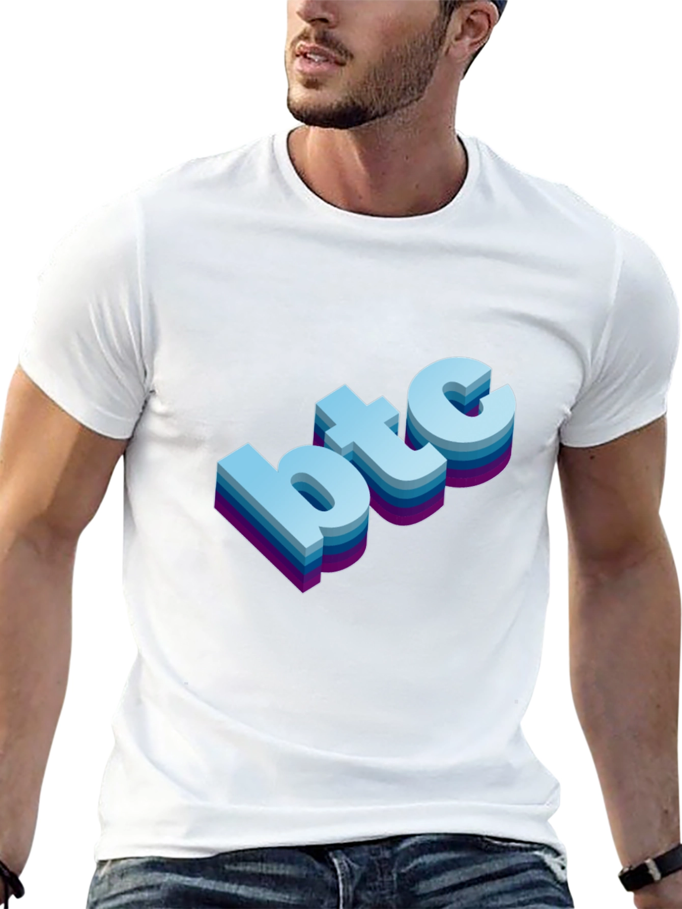 Retro BTC T-Shirt - Bitcoin Cryptocurrency Tee