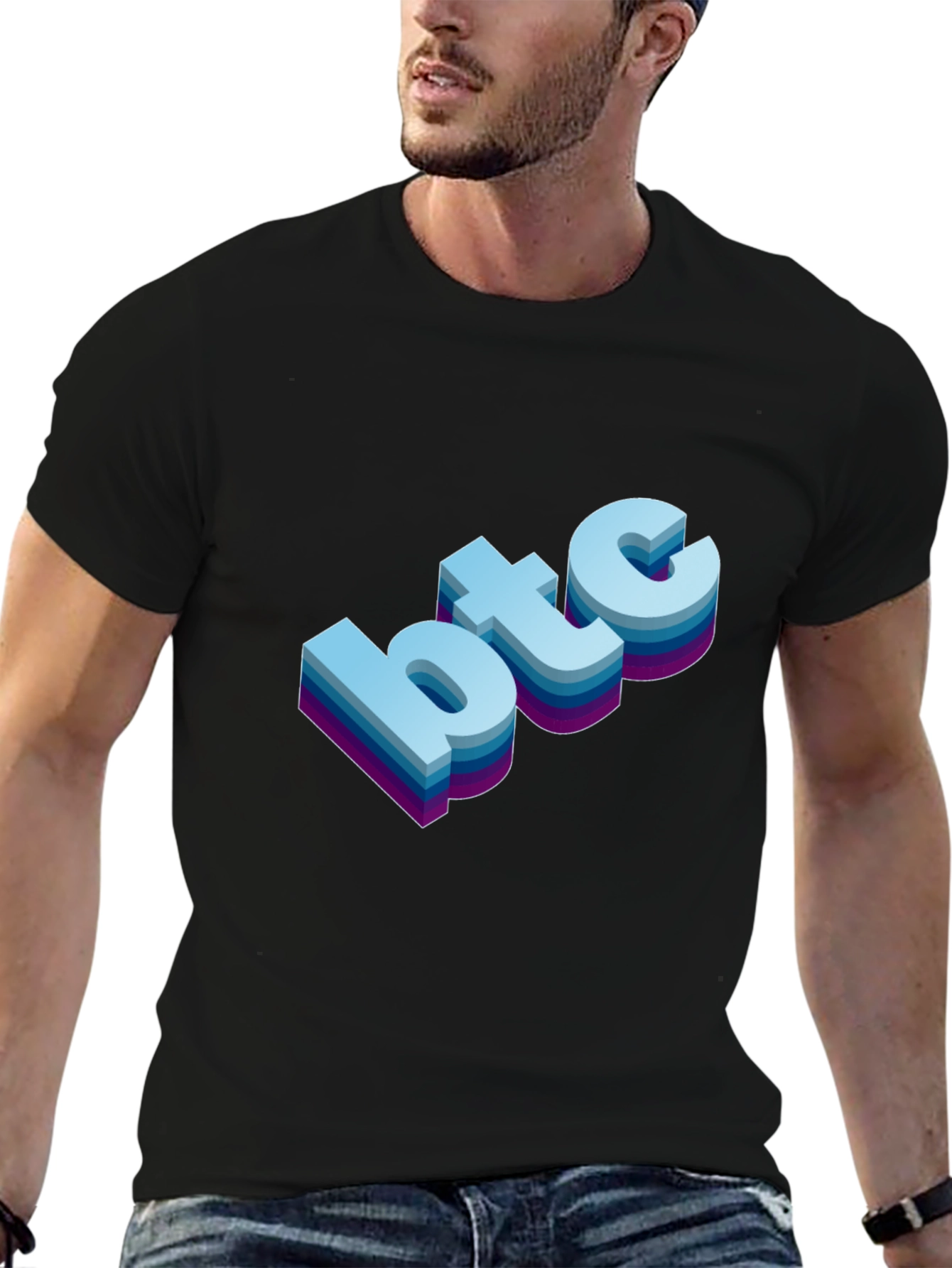 Retro BTC T-Shirt - Bitcoin Cryptocurrency Tee