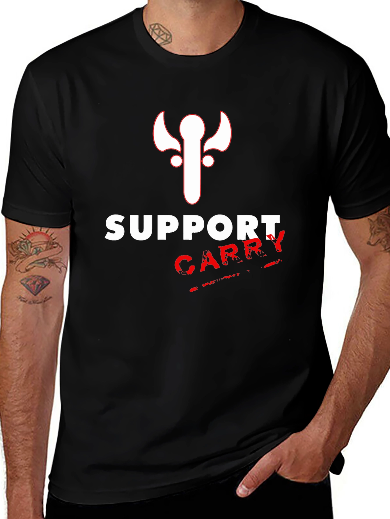 Dota 2 Support Carry T-Shirt - Black