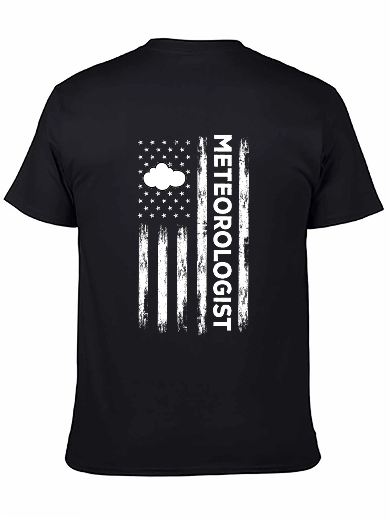 Meteorologist American Flag Style Graphic T-Shirt