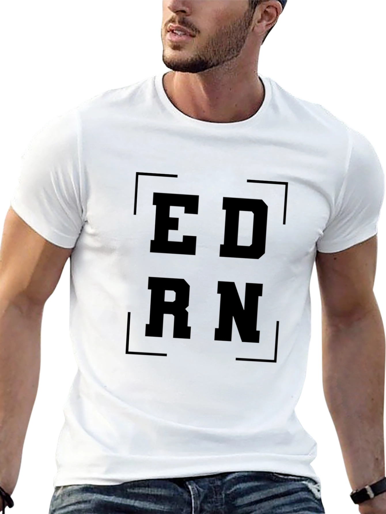 EDRN Graphic Print Black T-Shirt