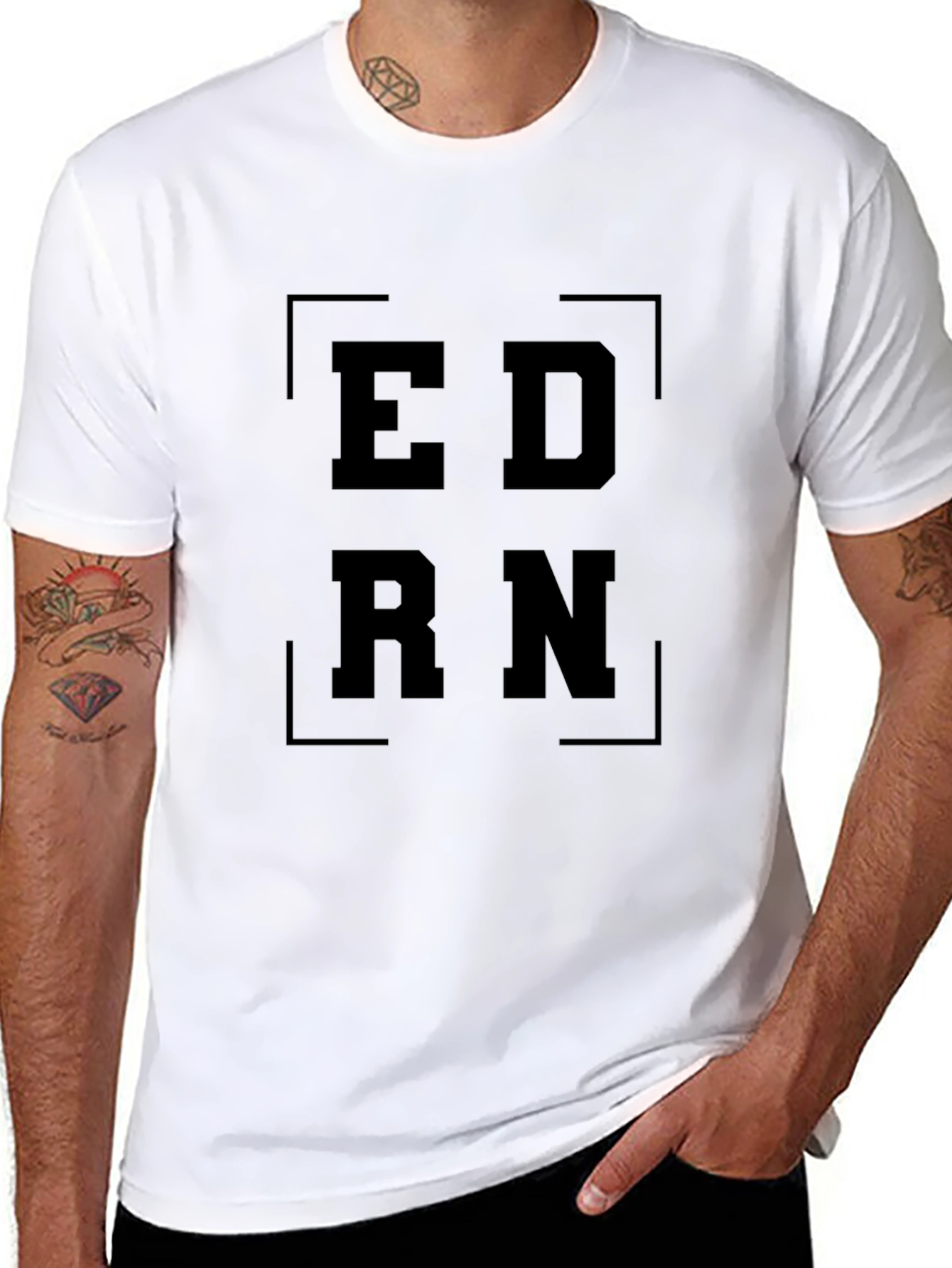 EDRN Graphic Print Black T-Shirt