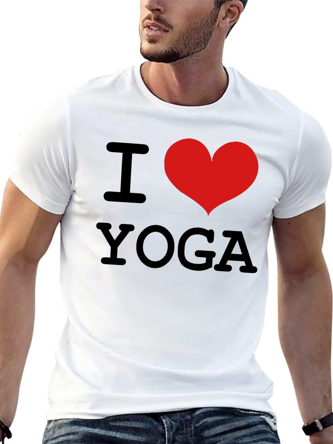 I Heart Yoga Black T-Shirt