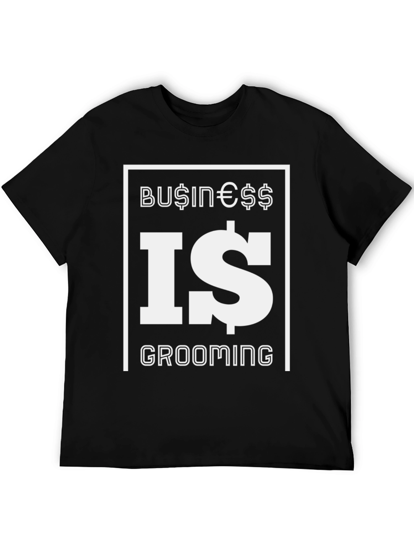 Business Is Grooming Graphic Tee - Stylish Black T-Shirt