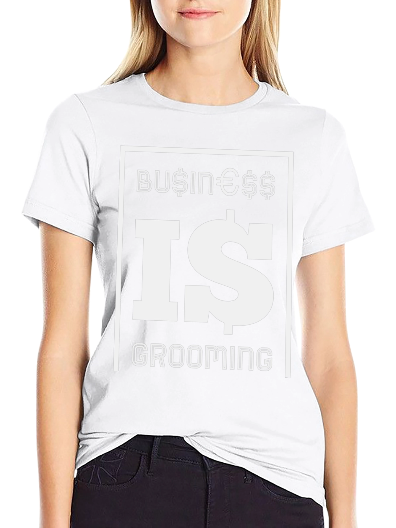 Business Is Grooming Graphic Tee - Stylish Black T-Shirt