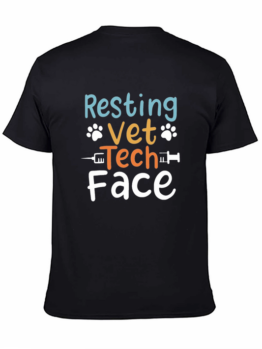 Resting Vet Tech Face Graphic Tee - Unisex