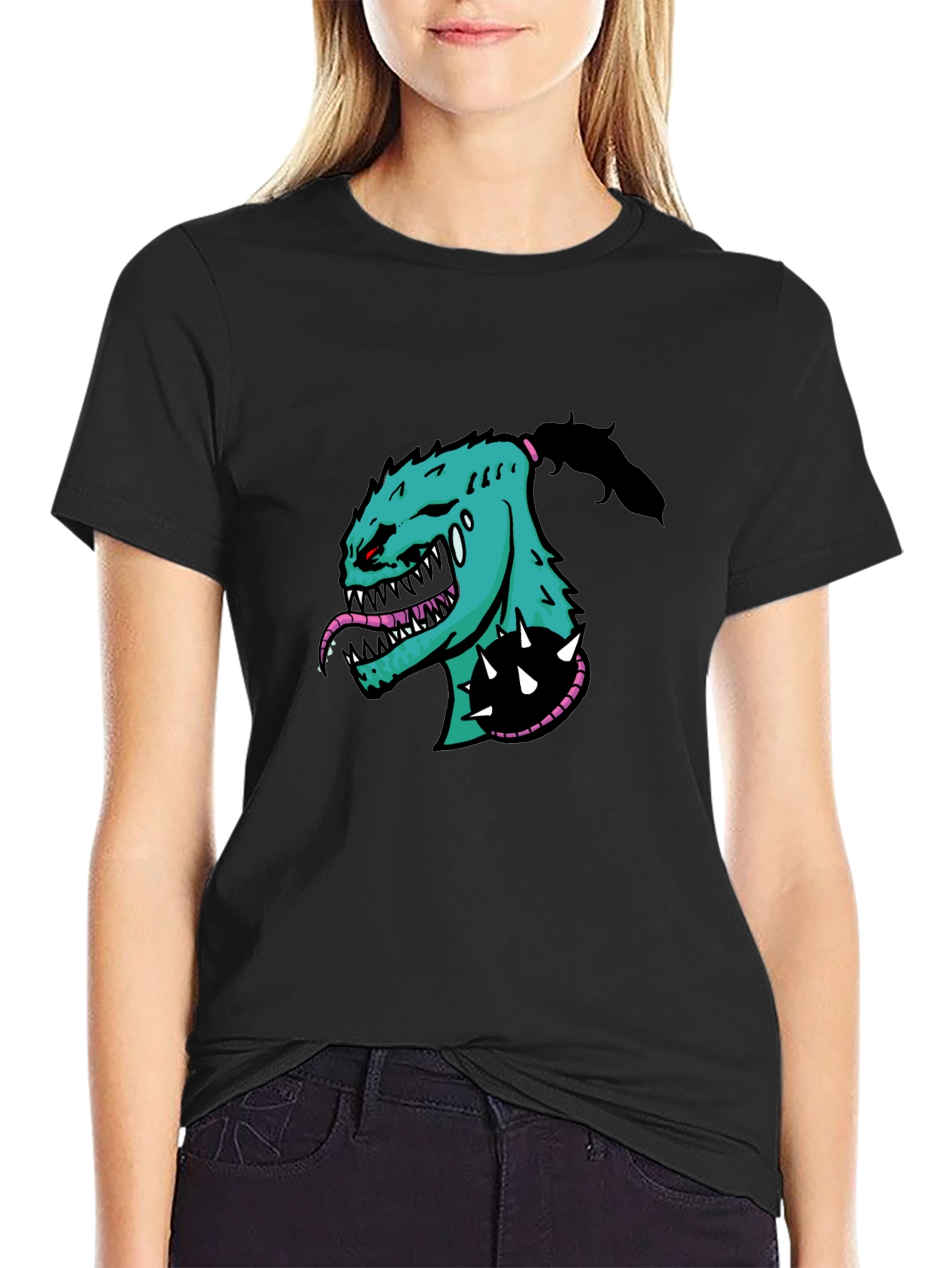 Monster Graphic T-Shirt - Bold Black Tee