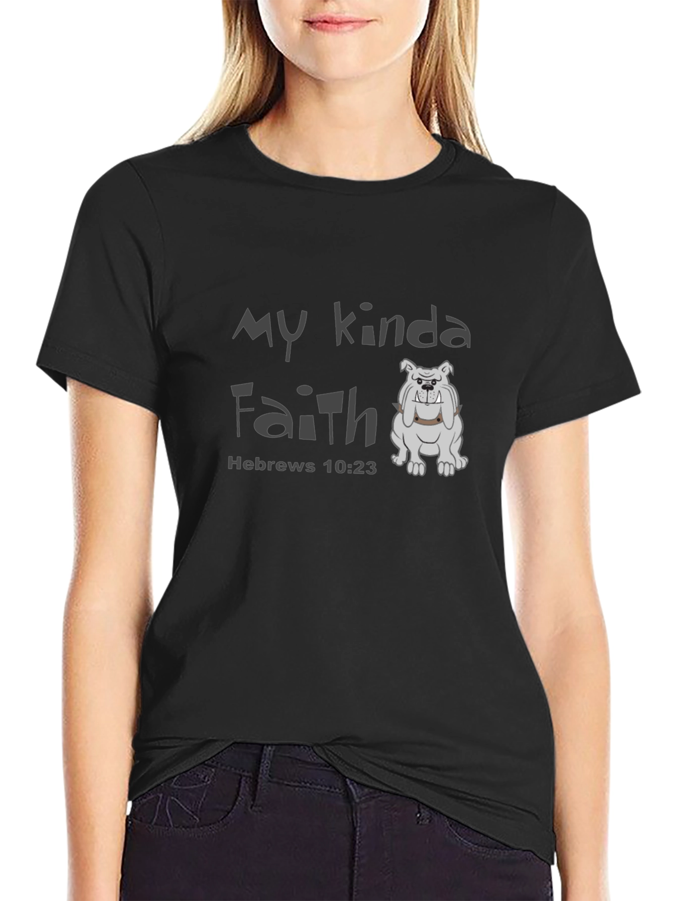 My Kinda Faith Black T-Shirt - Hebrews 10:23
