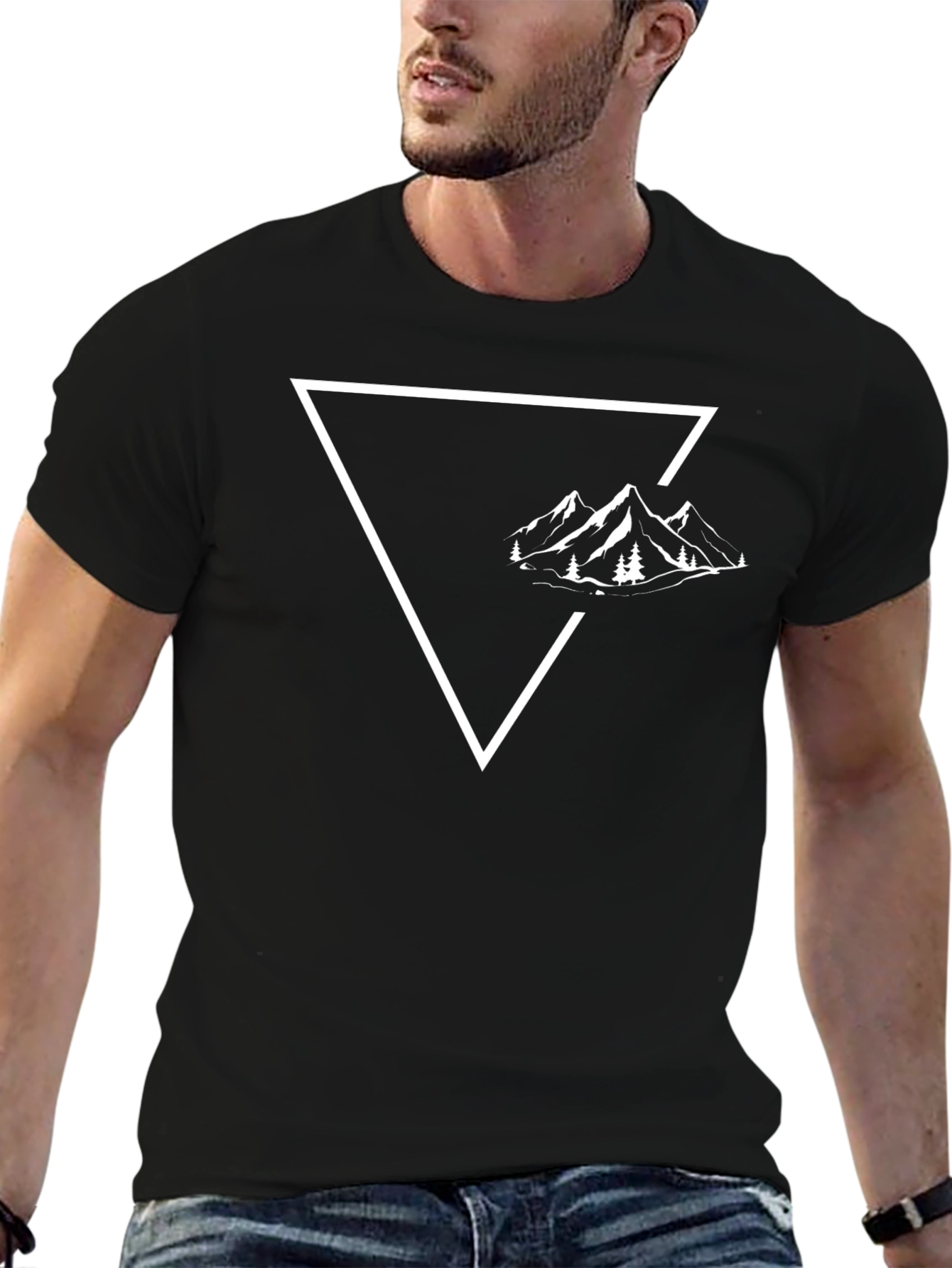 Mountain Triangle Graphic Tee - Black