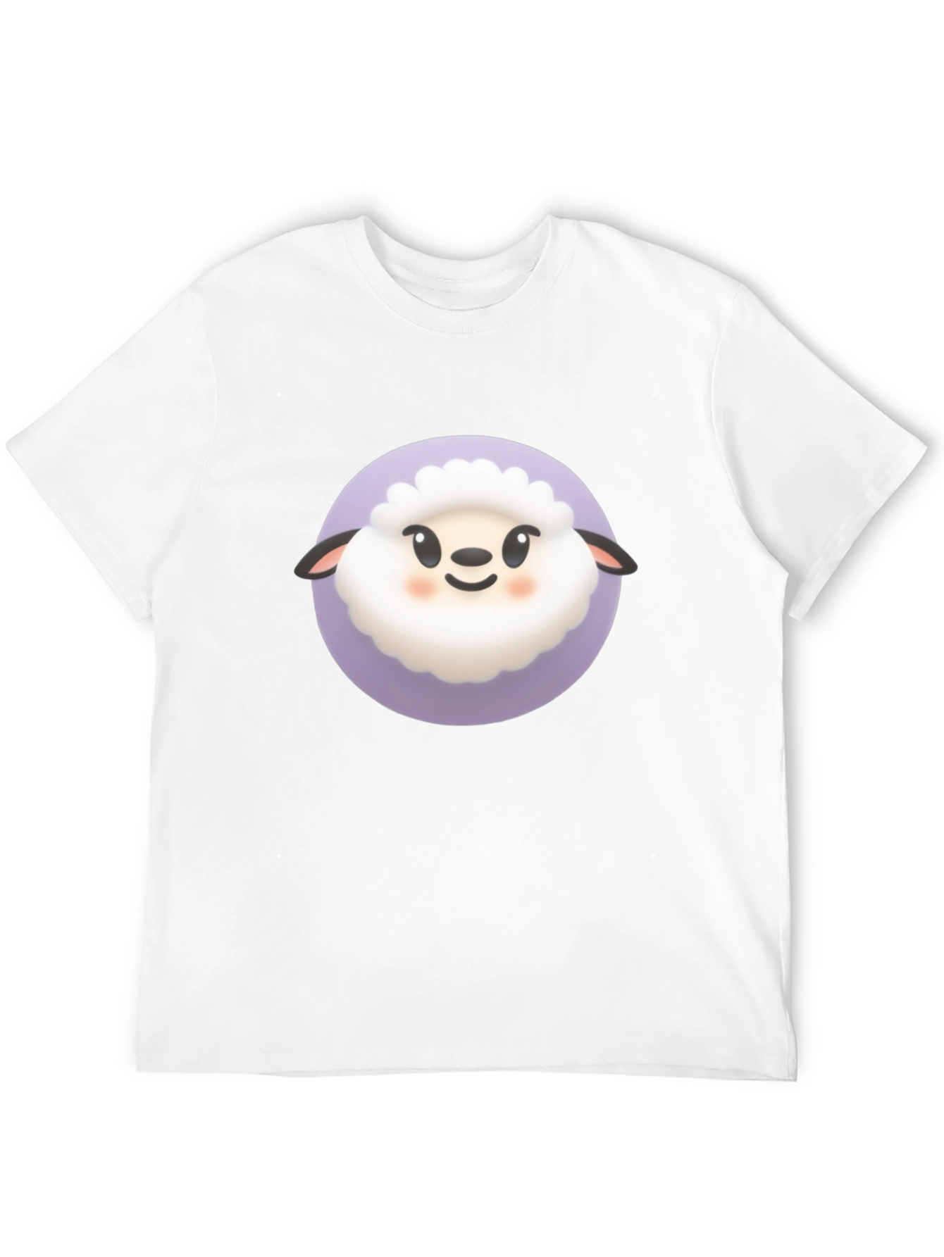 Cute Sheep Graphic Tee - Black