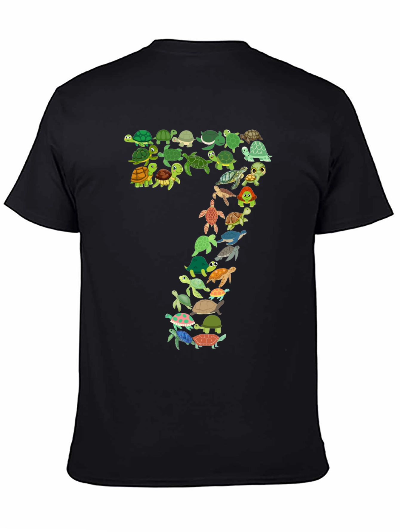 Turtle Number 7 Black T-Shirt