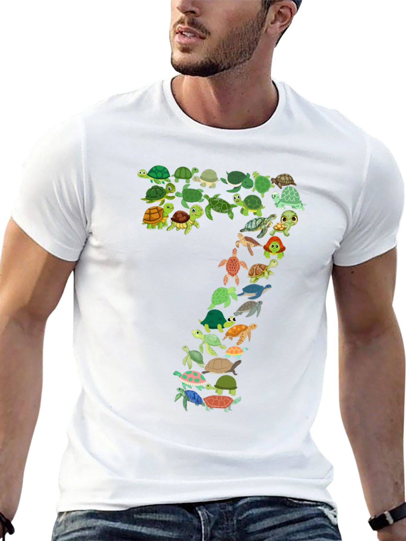 Turtle Number 7 Black T-Shirt