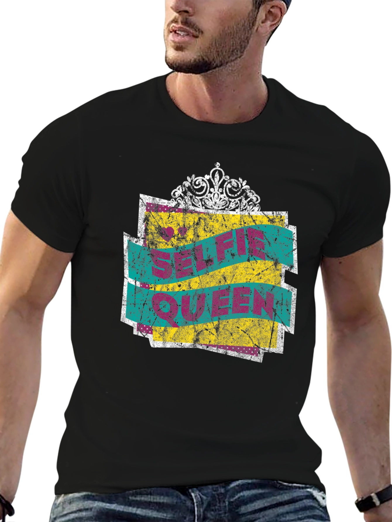 Selfie Queen Crown Graphic T-Shirt