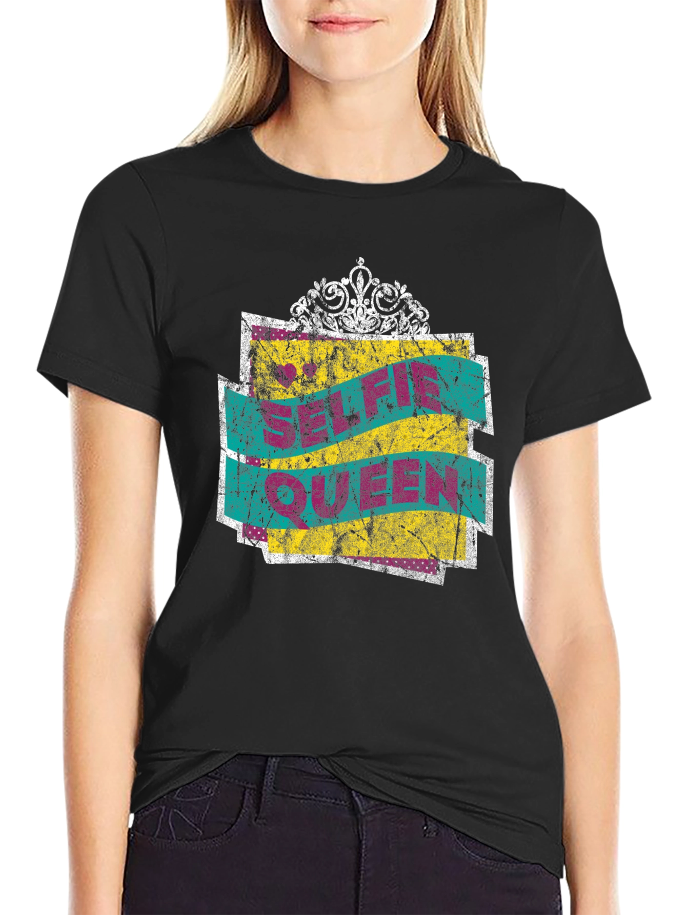 Selfie Queen Crown Graphic T-Shirt