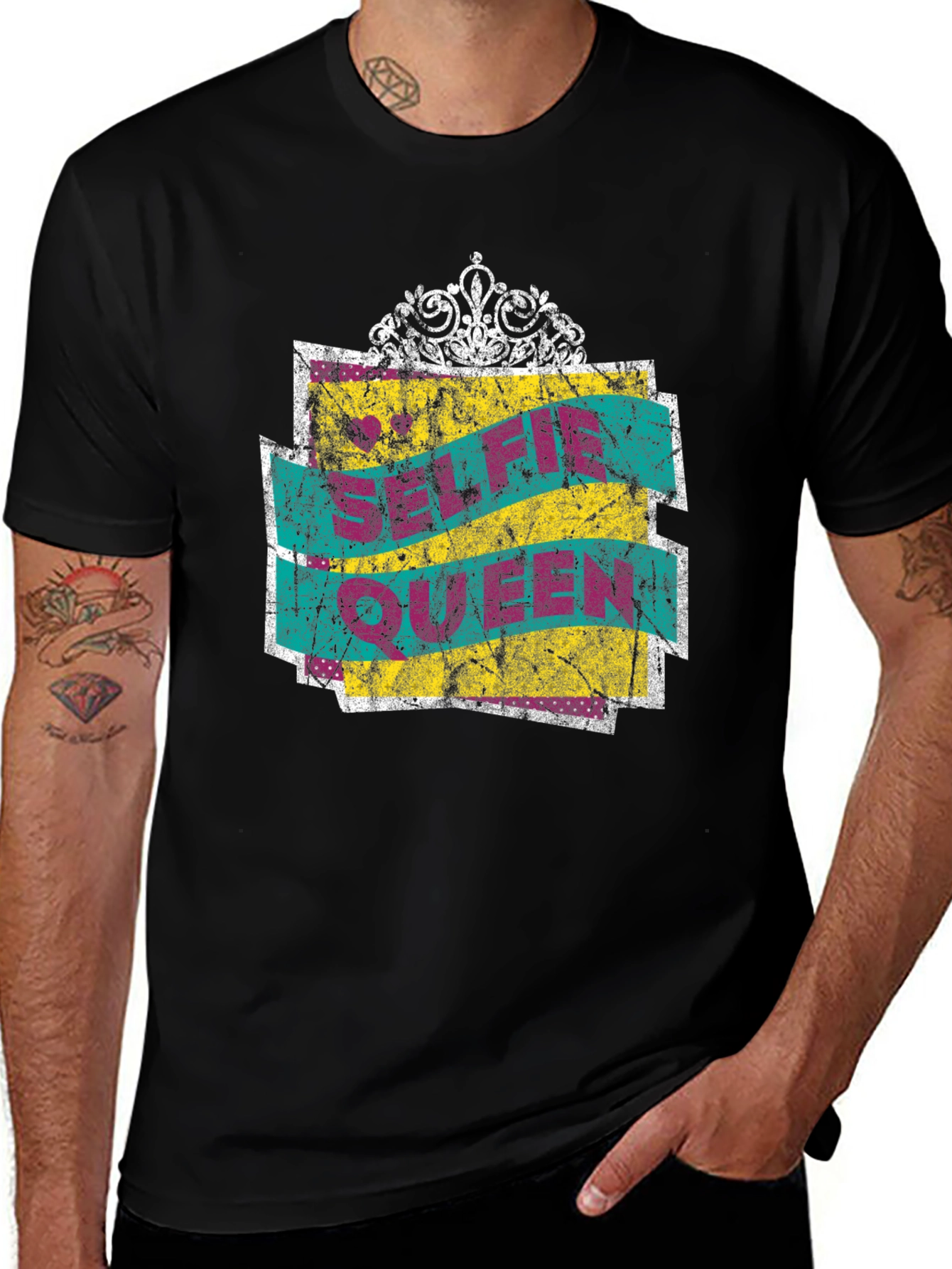 Selfie Queen Crown Graphic T-Shirt
