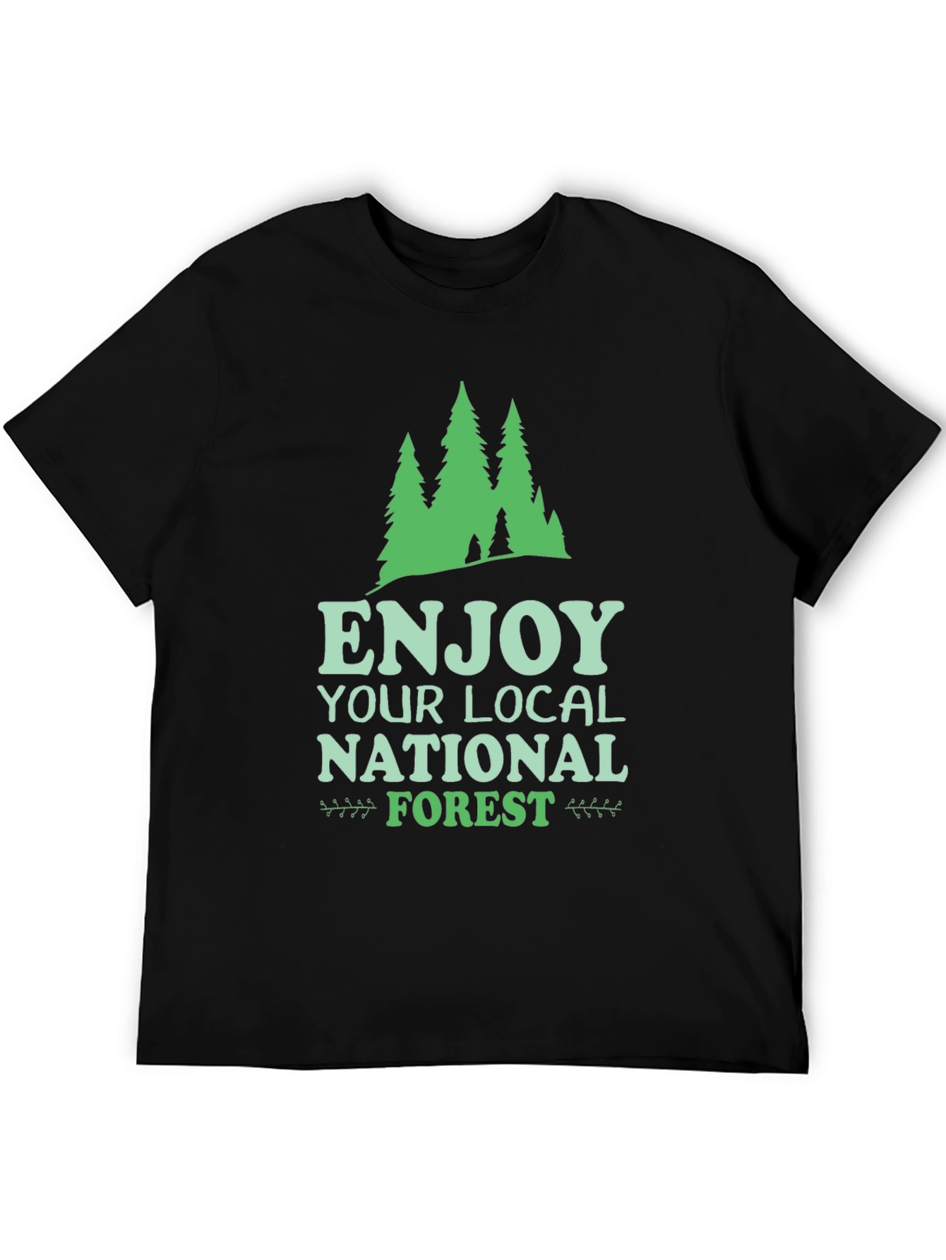 Enjoy Your Local National Forest Black Tee