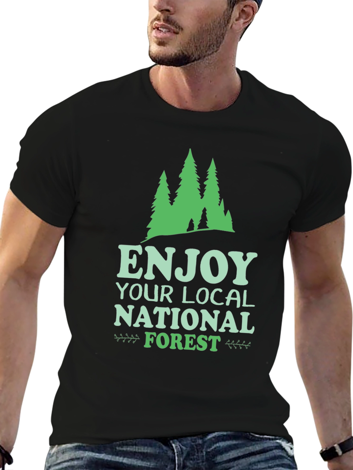 Enjoy Your Local National Forest Black Tee