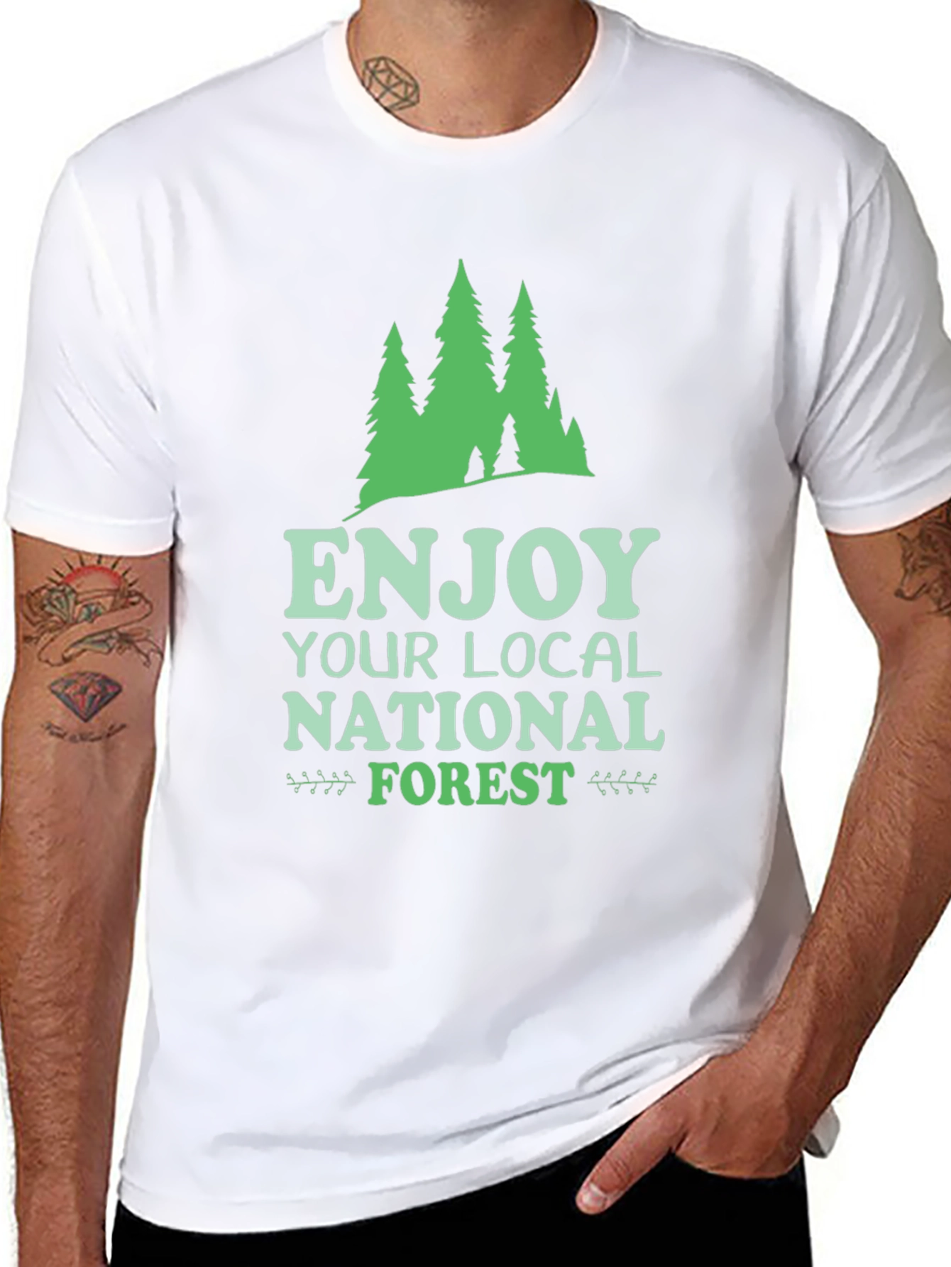 Enjoy Your Local National Forest Black Tee