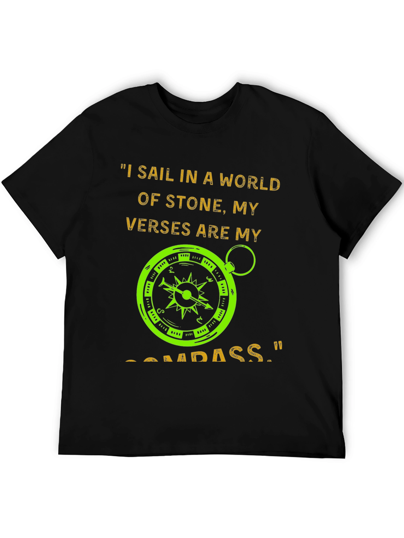 Stone World Compass T-Shirt - Sail Your Verse