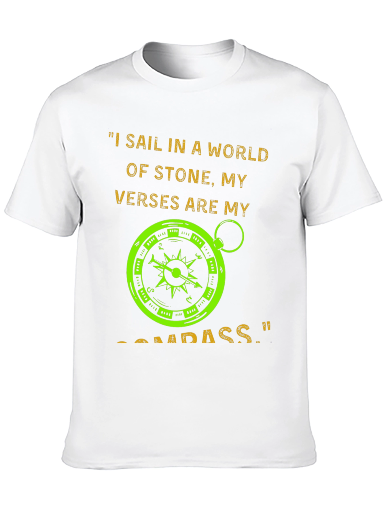 Stone World Compass T-Shirt - Sail Your Verse