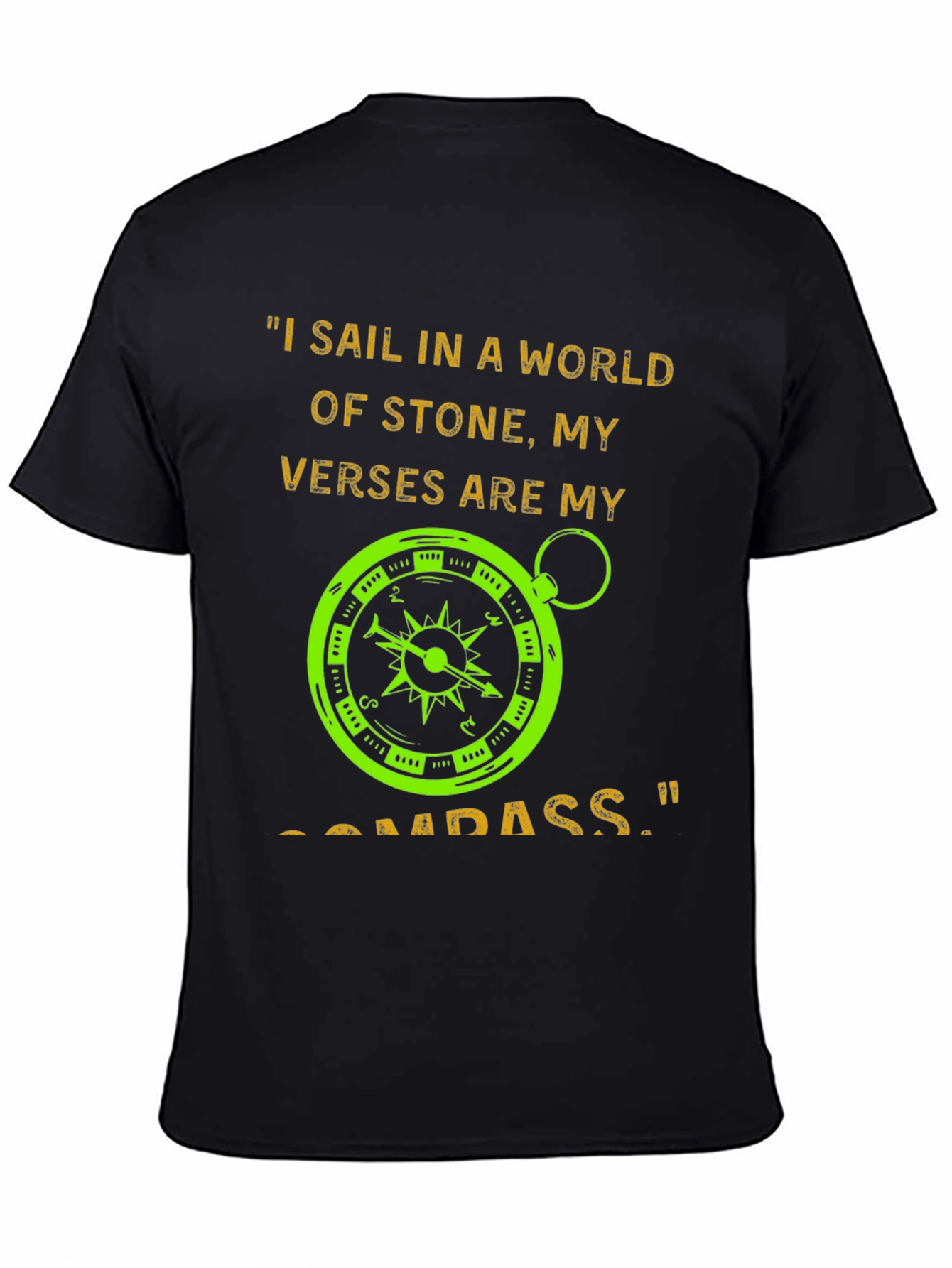 Stone World Compass T-Shirt - Sail Your Verse