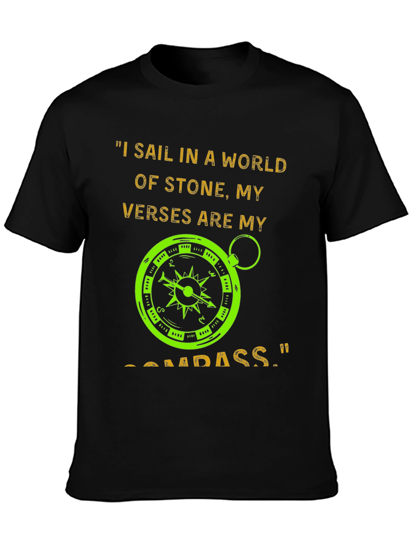 Stone World Compass T-Shirt - Sail Your Verse