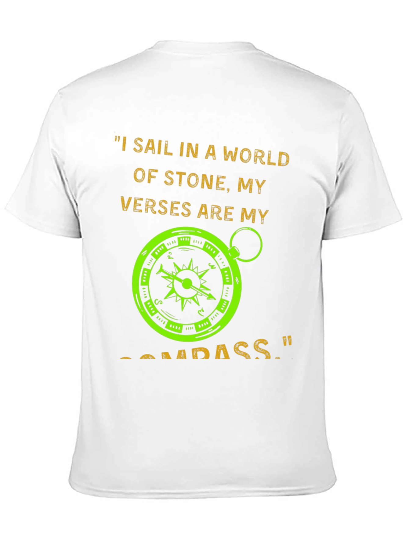 Stone World Compass T-Shirt - Sail Your Verse