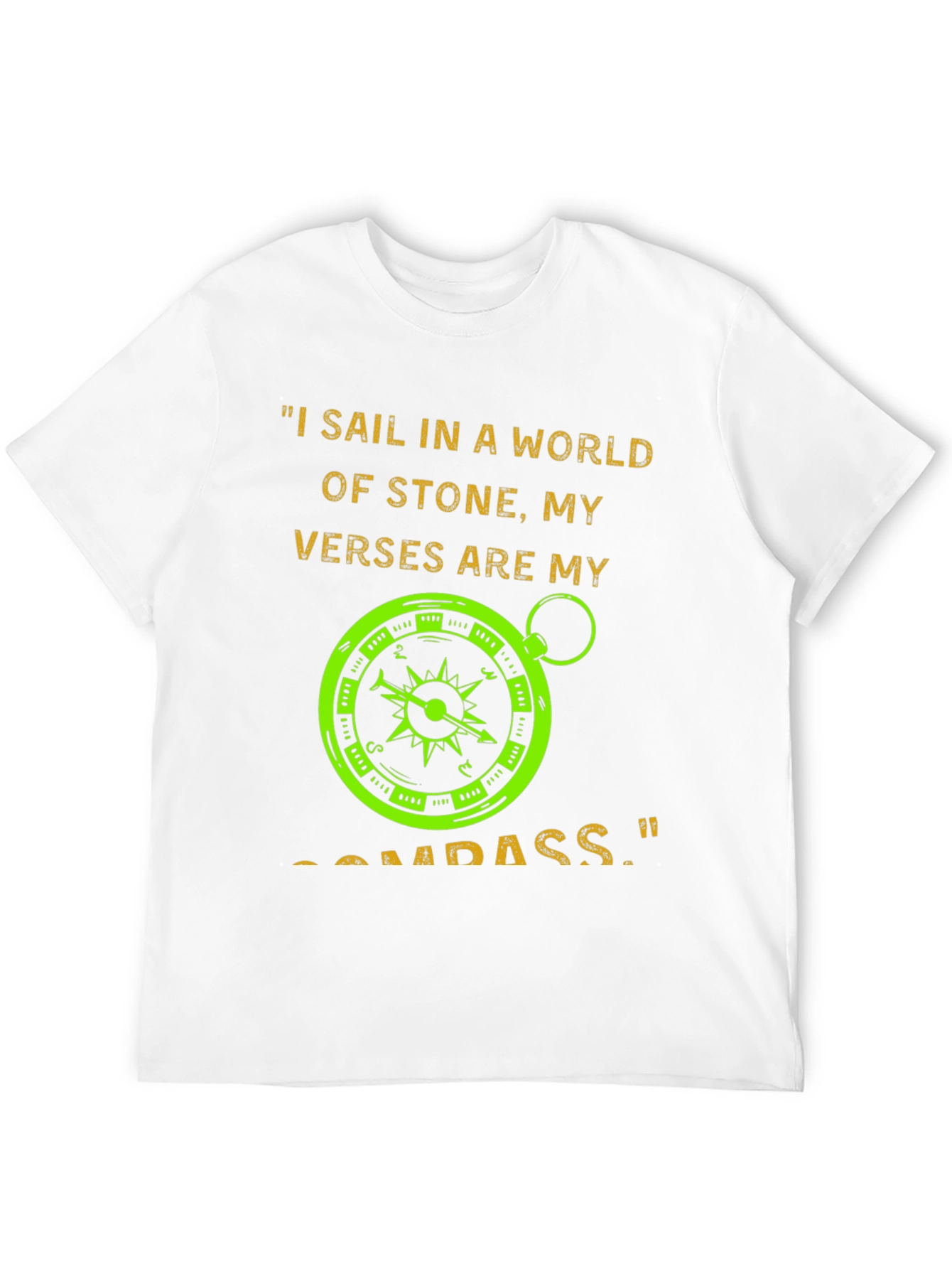 Stone World Compass T-Shirt - Sail Your Verse