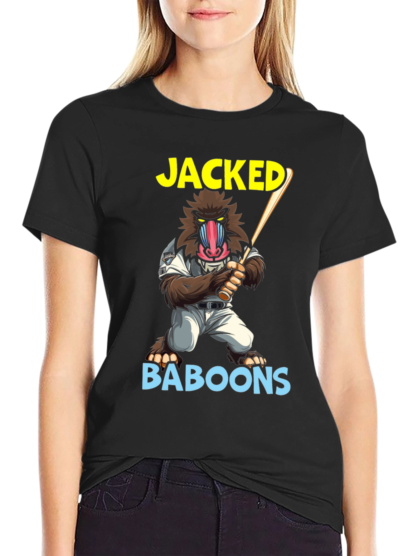 Jacked Baboons T-Shirt | Novelty Graphic Tee