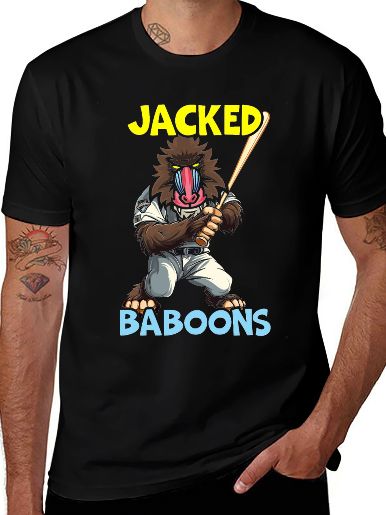Jacked Baboons T-Shirt | Novelty Graphic Tee
