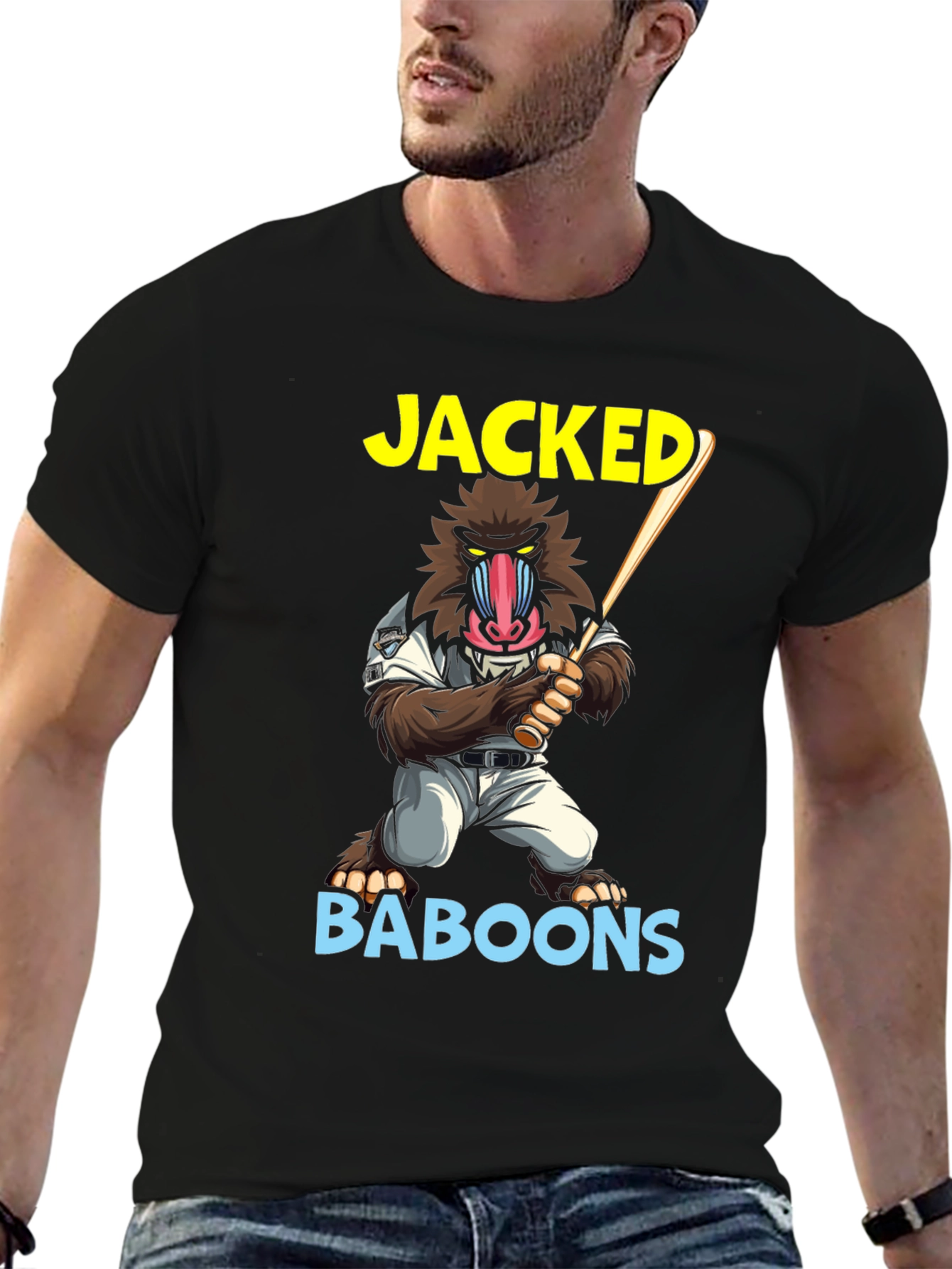 Jacked Baboons T-Shirt | Novelty Graphic Tee