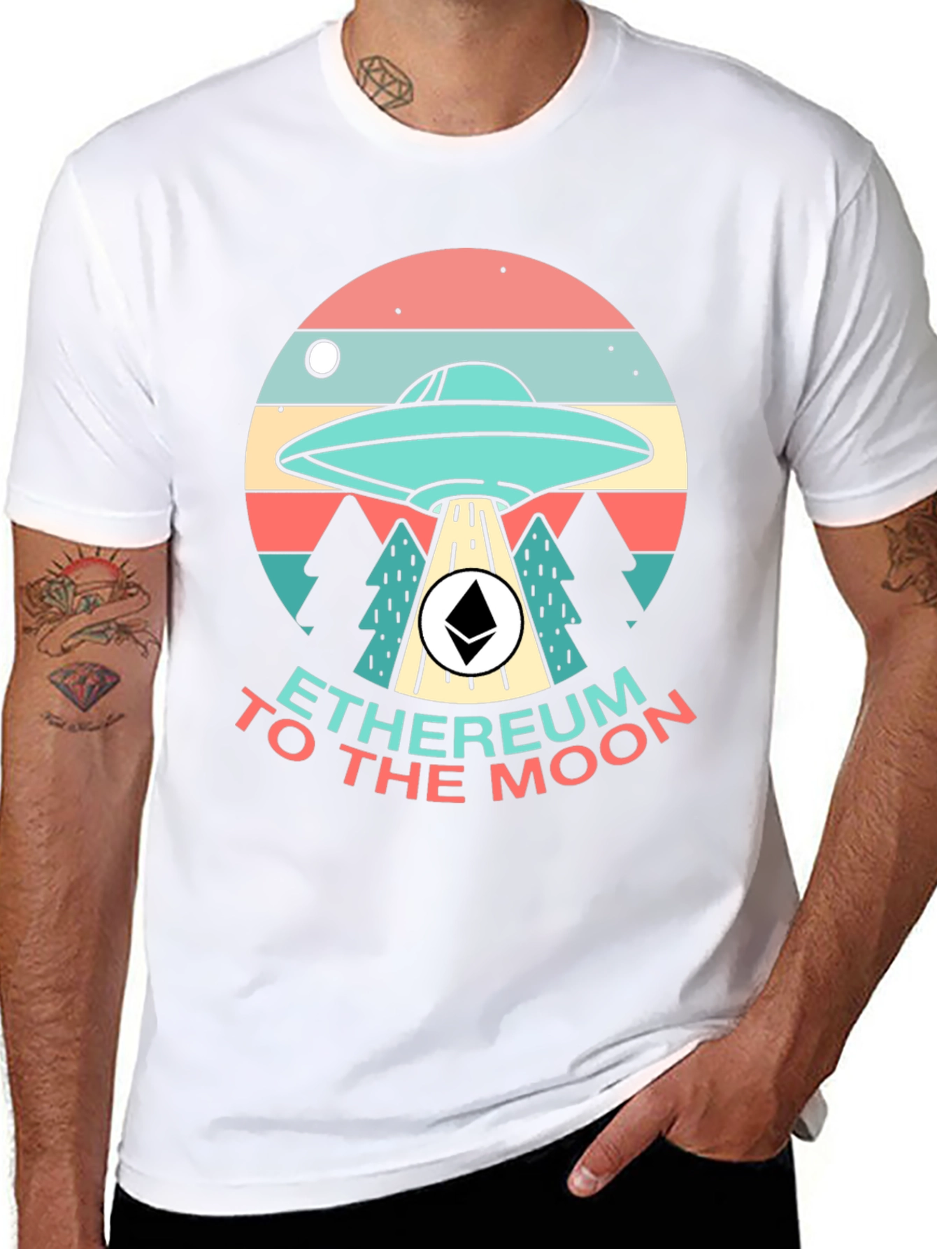 Ethereum to the Moon Graphic T-Shirt
