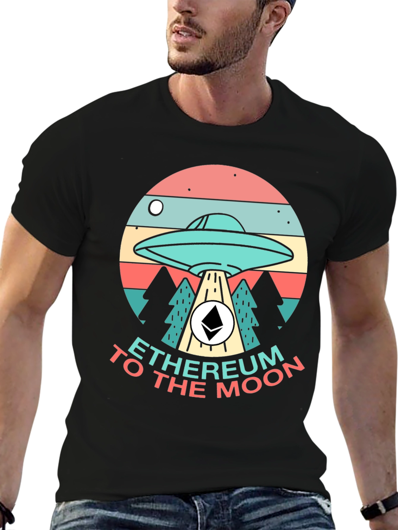 Ethereum to the Moon Graphic T-Shirt
