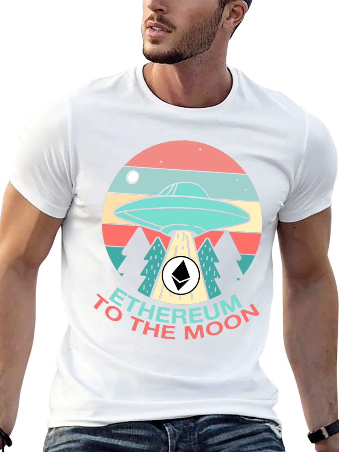 Ethereum to the Moon Graphic T-Shirt