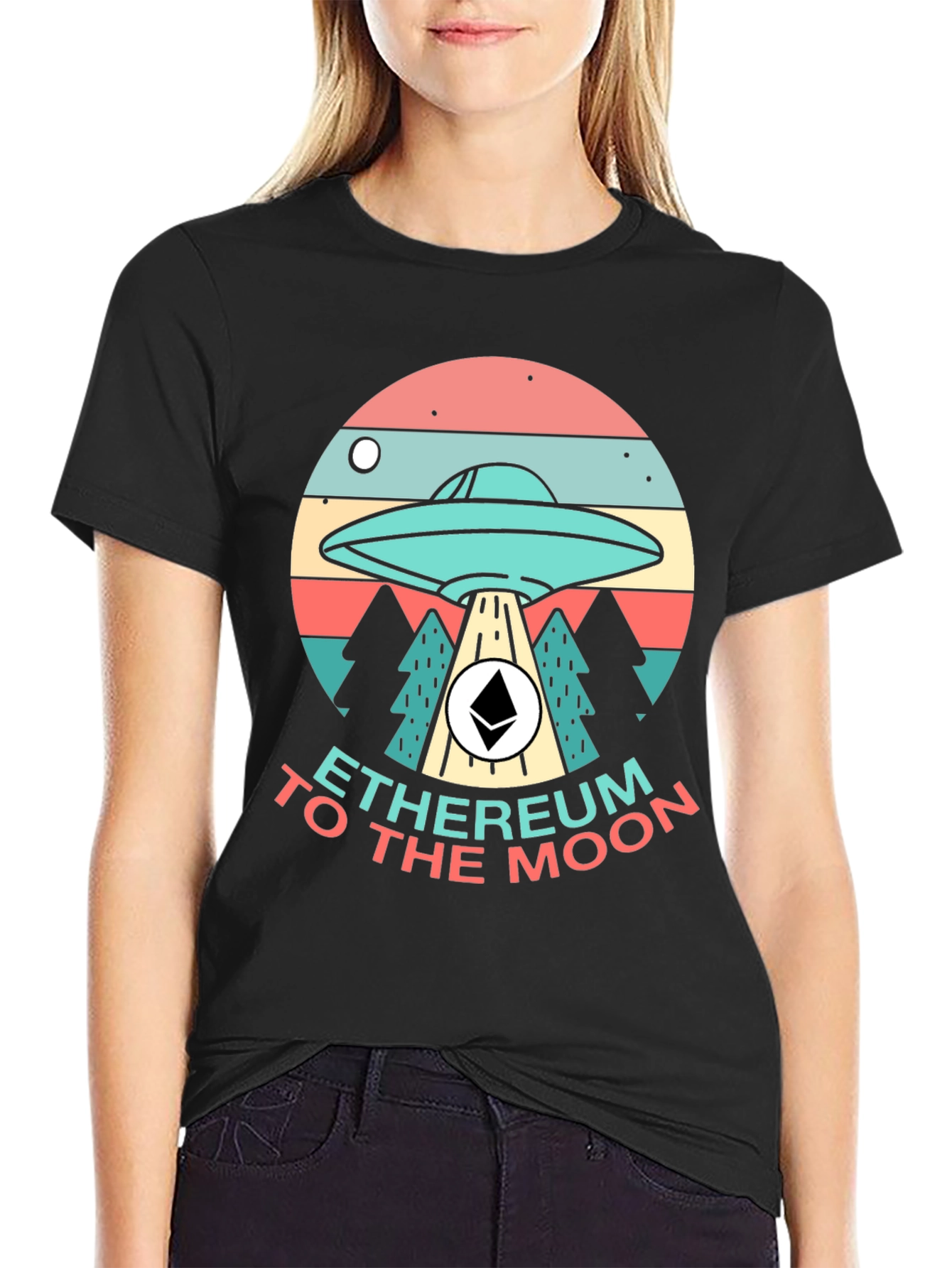 Ethereum to the Moon Graphic T-Shirt