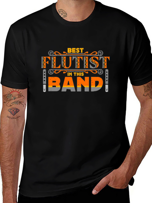 Best Flutist in the Band Black T-Shirt
