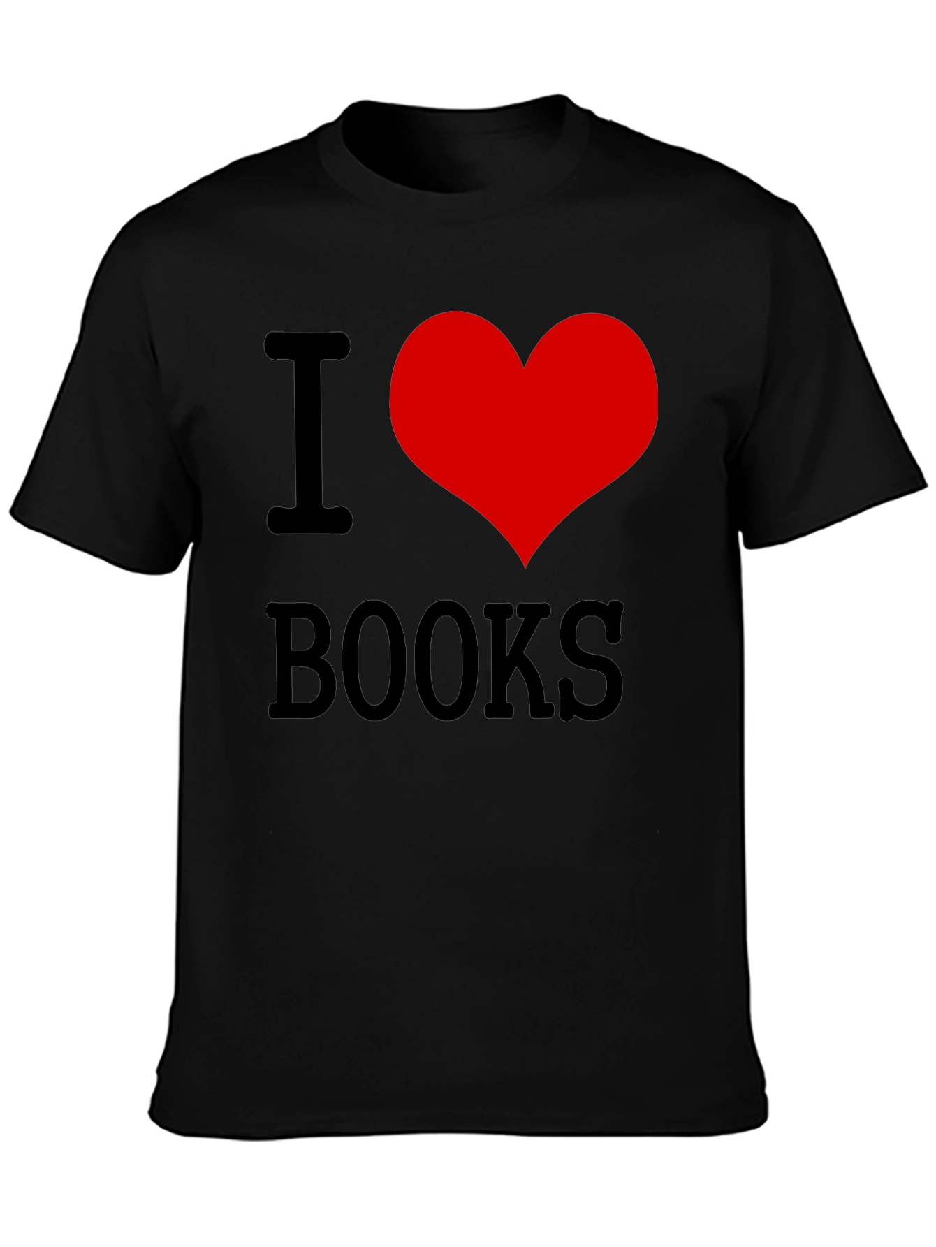 I Heart Books Graphic Tee - Black