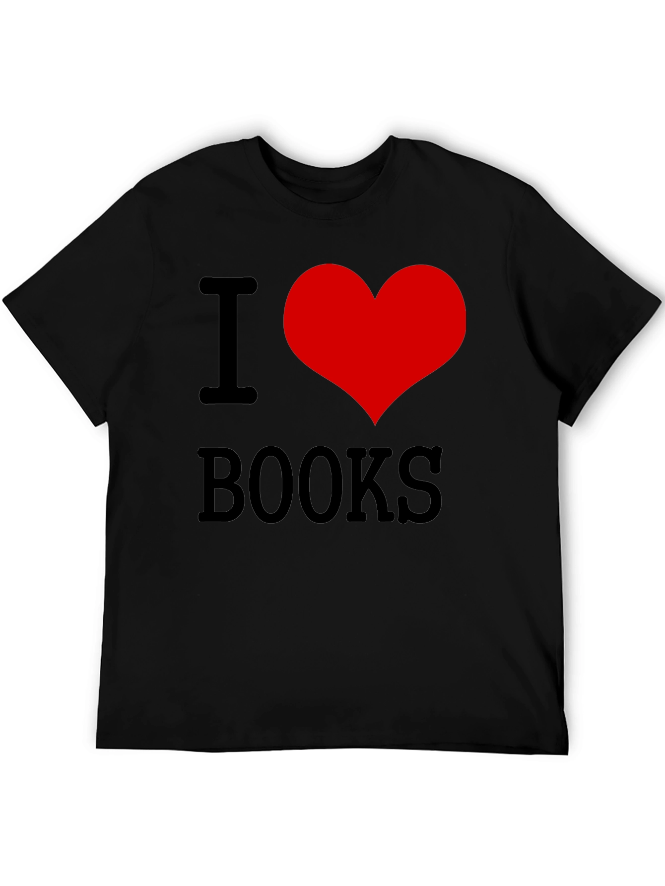I Heart Books Graphic Tee - Black