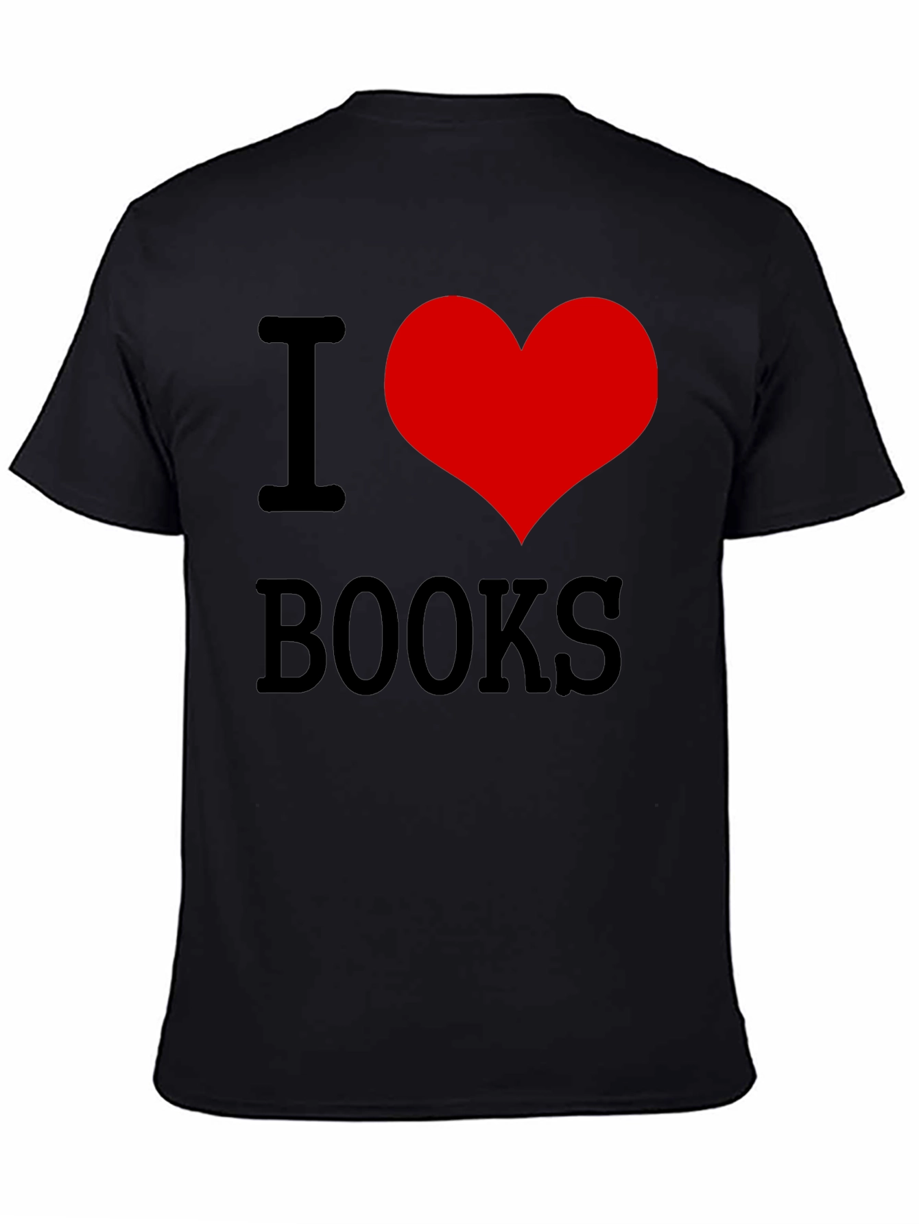 I Heart Books Graphic Tee - Black