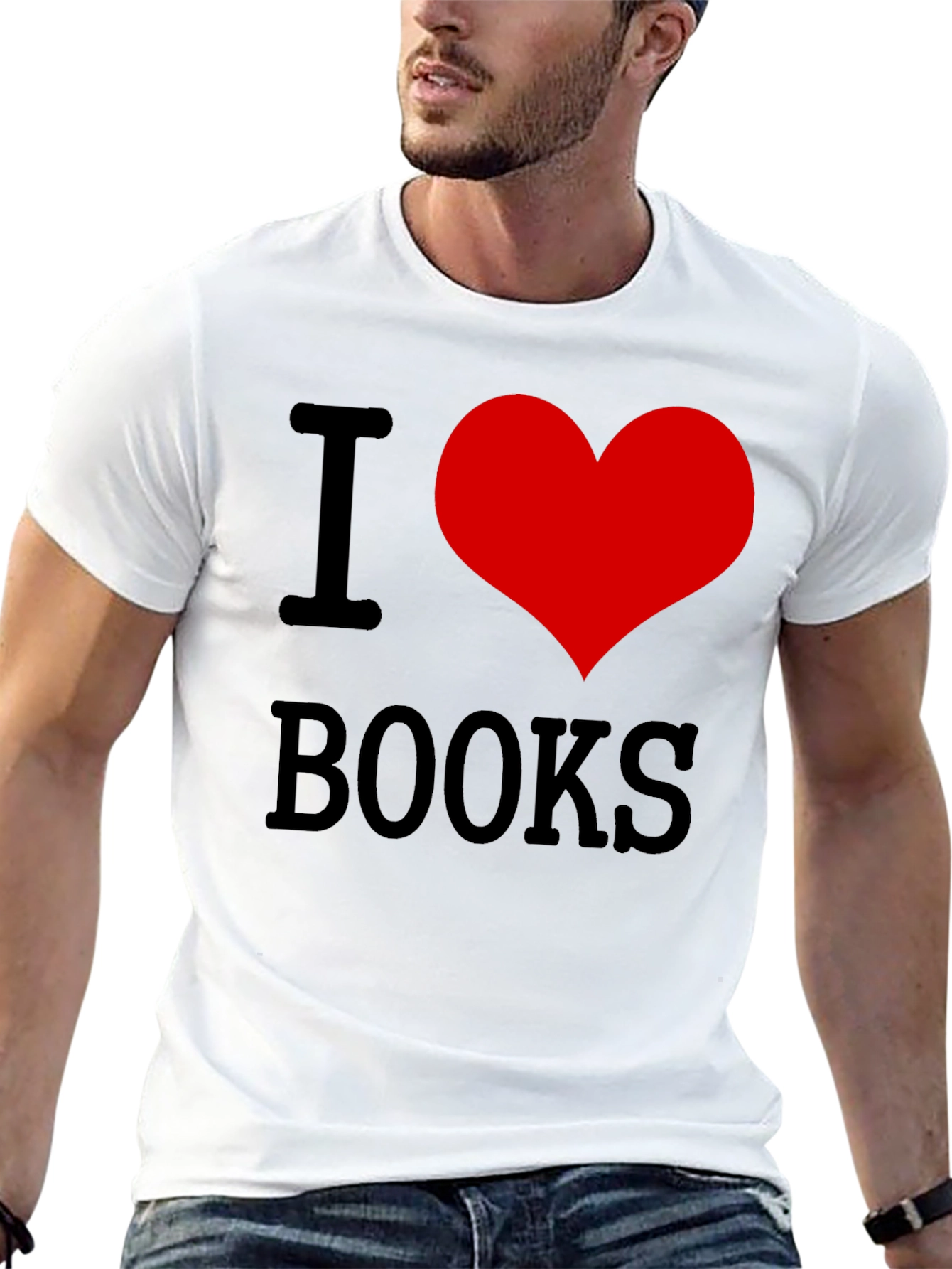 I Heart Books Graphic Tee - Black
