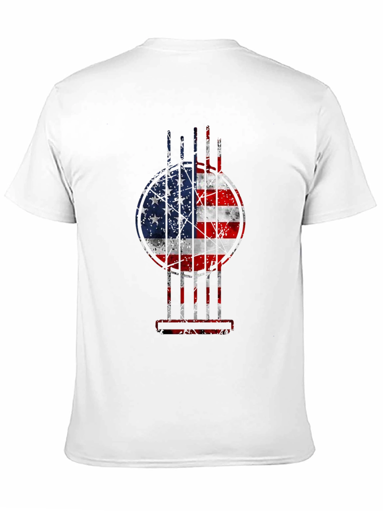 USA Flag Guitar Graphic Tee - Patriotic Musician T-Shirt