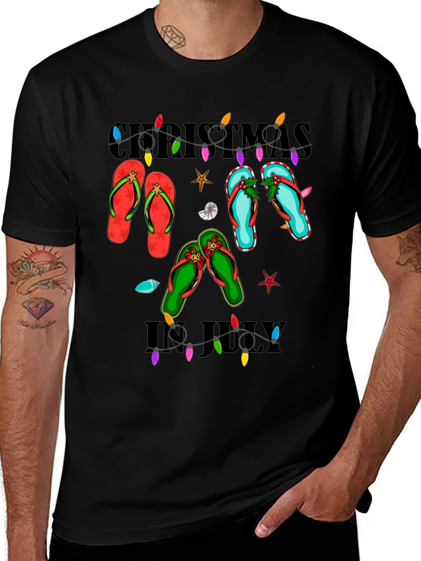 Christmas in July Flip Flops T-Shirt