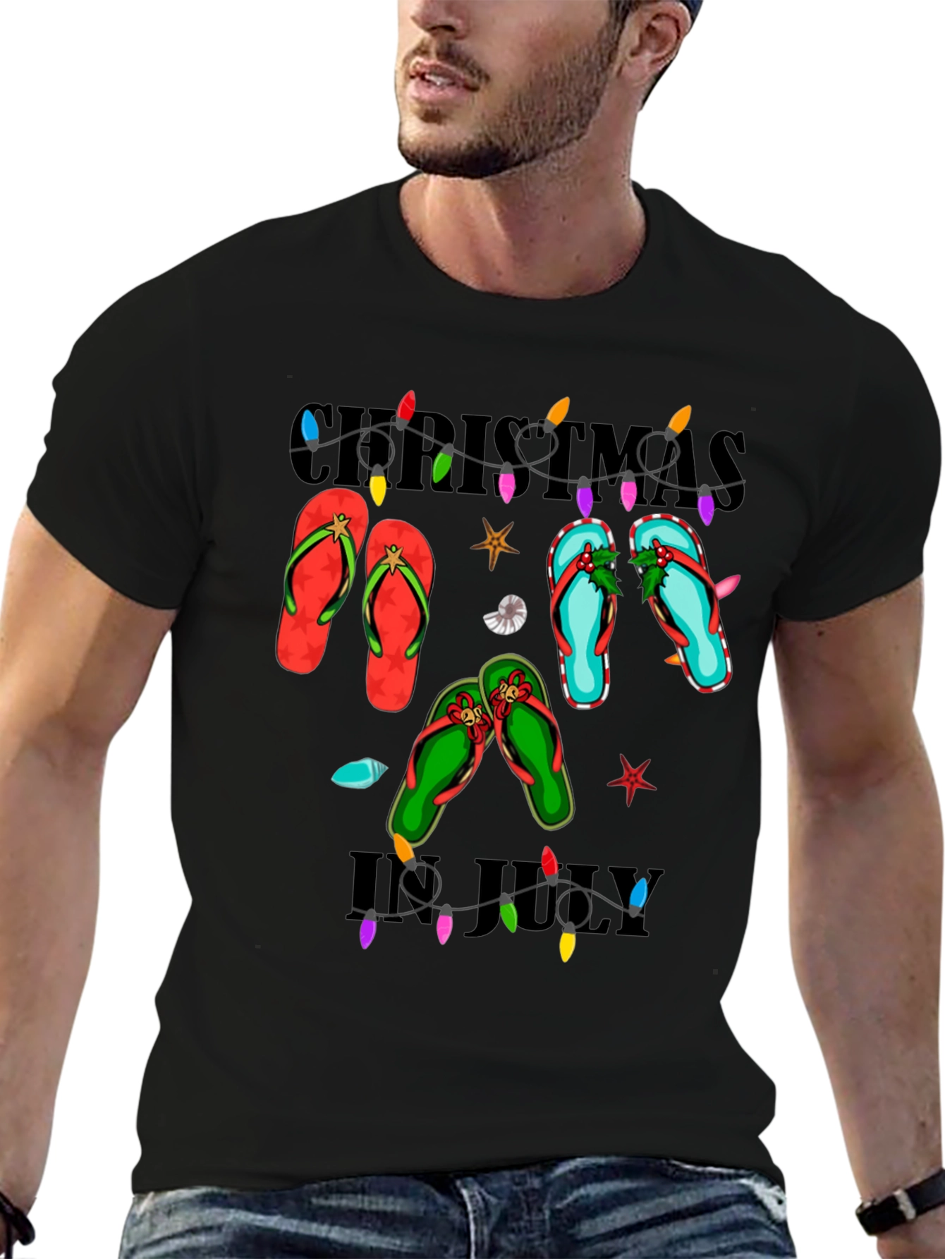 Christmas in July Flip Flops T-Shirt