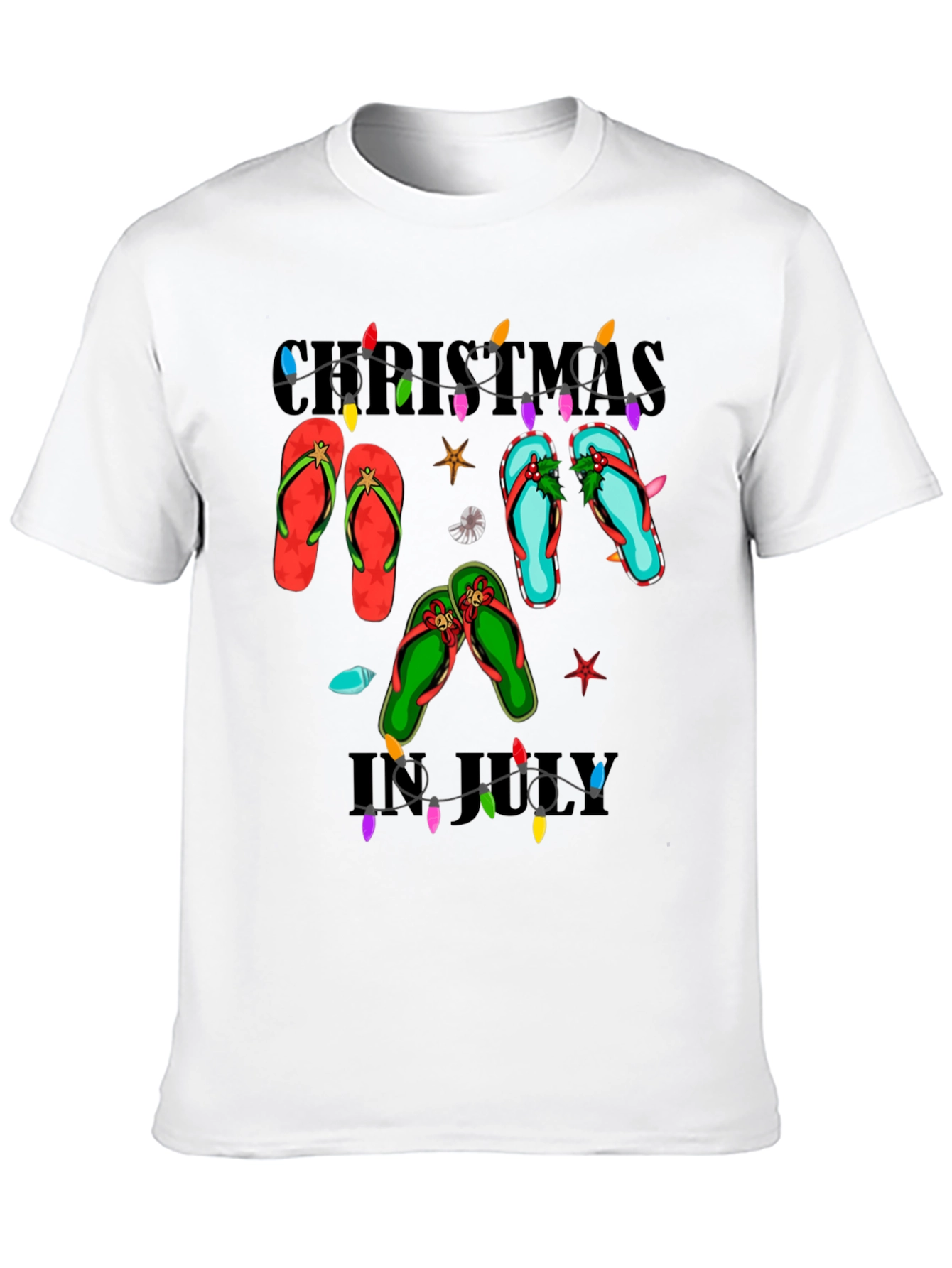 Christmas in July Flip Flops T-Shirt