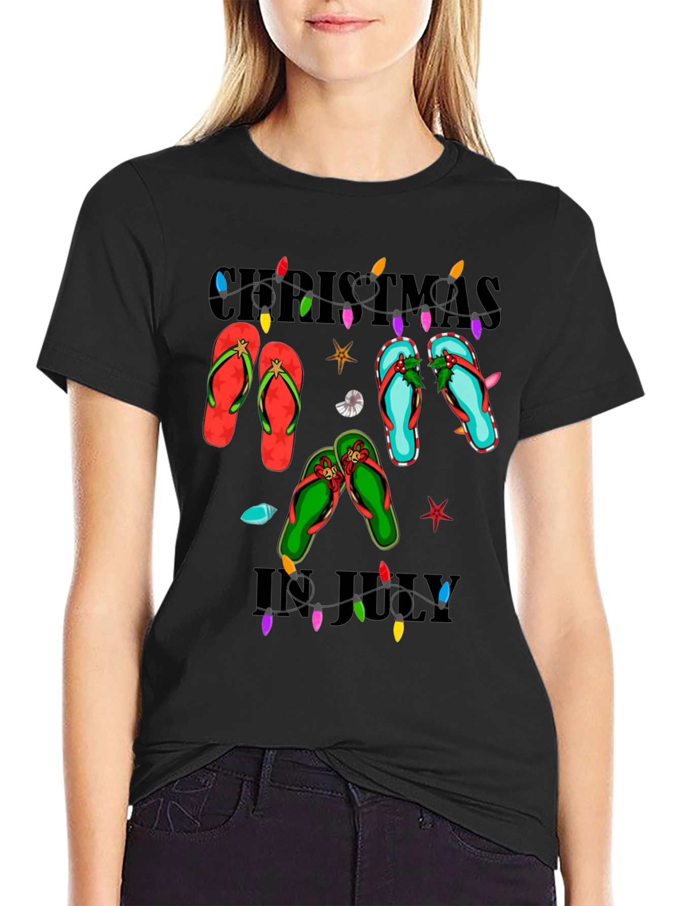 Christmas in July Flip Flops T-Shirt